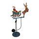 Vintage Balance Toy Santa Sleigh & Reindeer Balancing Metal Folk Art Pendulum