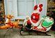 Vintage Blow Mold Empire Santa Sleigh And A Grand Venture Reindeer