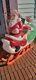 Vintage Blow Mold Plastic Ventures Santa Sleigh Reindeer Canadian Nice