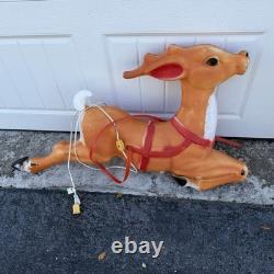 Vintage Blow Mold Reindeer Replacement for Santa's Sleigh 36 Empire READ