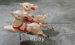 Vintage Blow Mold Reindeer for Empire Tabletop Santa Sleigh