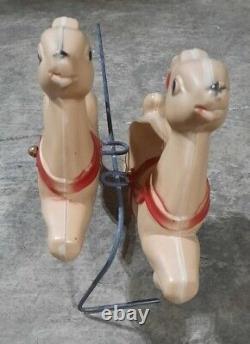 Vintage Blow Mold Reindeer for Empire Tabletop Santa Sleigh