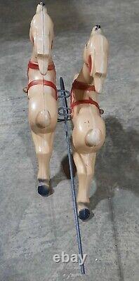 Vintage Blow Mold Reindeer for Empire Tabletop Santa Sleigh