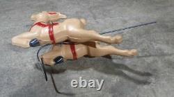 Vintage Blow Mold Reindeer for Empire Tabletop Santa Sleigh