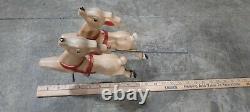 Vintage Blow Mold Reindeer for Empire Tabletop Santa Sleigh