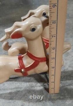 Vintage Blow Mold Reindeer for Empire Tabletop Santa Sleigh
