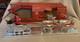 Vintage Bradford Toys Red Santa Silver Sleigh & Reindeer Silver Model Htf Rare