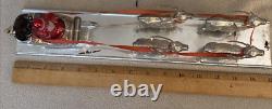 Vintage Bradford Toys Red SANTA Silver Sleigh & Reindeer Silver Model HTF Rare