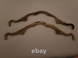 Vintage Brass Christmas Reindeer and Sleigh 17 Long 5 Piece Set India