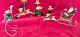 Vintage Brass Santa Sleigh & Reindeer 4 Candle Holder 31 Christmas
