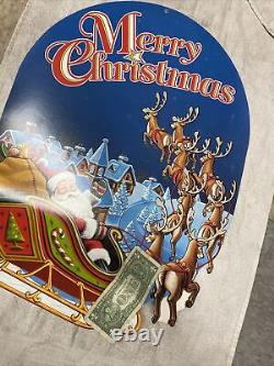 Vintage Bristle 1987 Santa Sleigh & Reindeer. As Seen In Scorsese's GOODFELLAS