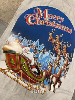 Vintage Bristle 1987 Santa Sleigh & Reindeer. As Seen In Scorsese's GOODFELLAS