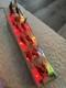 Vintage Carillon Santa Sleigh Reindeer Lighted Set 10 Lights Christmas Mantle W