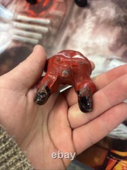 Vintage Cast Iron Santa Claus In Sleigh & 8 Reindeer Christmas Collectible Decor