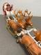 Vintage Cast Iron Santa Sleigh With 4 Reindeer Republic Of China 21l