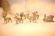 Vintage Cazenovia Sterling Silver Christmas Sleigh & 5 Reindeer Vixen Cupid Comt