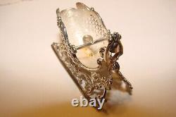 Vintage Cazenovia Sterling Silver Christmas Sleigh & 5 Reindeer Vixen Cupid Comt