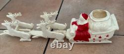 Vintage Celluloid Santa, Sleigh & Reindeer