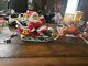 Vintage Christmas 1970 Empire Santa's Sleigh 2 Reindeer Lighted Blow Mold Exce