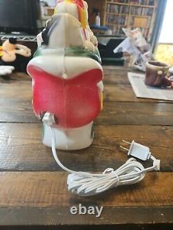 Vintage Christmas 1970 EMPIRE Santa's Sleigh 2 Reindeer LIGHTED Blow Mold EXCE