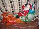 Vintage Christmas Blow Mold Lighted Santa /sleigh And Reindeer Empire