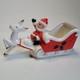 Vintage Christmas Brinn's Pittsburgh Santa Sled Reindeer Figurine Japan Descript