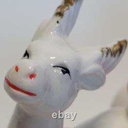 Vintage Christmas Brinn's Pittsburgh Santa Sled Reindeer Figurine Japan Descript