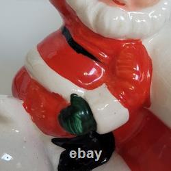 Vintage Christmas Brinn's Pittsburgh Santa Sled Reindeer Figurine Japan Descript
