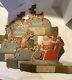 Vintage Christmas Cardboard Die Cut Santa Sleigh And Reindeer 3d See Pics