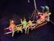 Vintage Christmas Japanese Santa With Reindeers & Sleigh Electric Rare 1960s