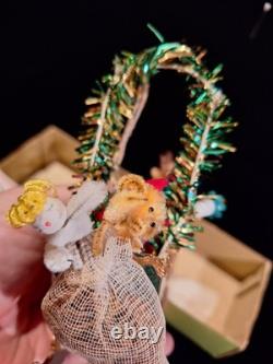 Vintage Christmas Japanese Santa with Reindeers & Sleigh Electric RARE 1960s