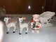 Vintage Christmas Speghetti Santa, Sleigh And Reindeer Porcelain Ceramic Japan