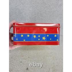 Vintage Christmas Tin Twas The Night Before Christmas Santa Sleigh Reindeer