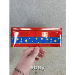 Vintage Christmas Tin Twas The Night Before Christmas Santa Sleigh Reindeer