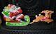 Vintage Empire Santa Sleigh & 2 Reindeer Blow Mold Tabletop Christmas 24 1st