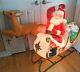 Vintage Empire 2 Piece Santa In Sleigh With One Reindeer Blow Mold Set Lighted