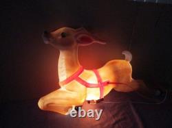 Vintage Empire 35 Santa Reindeer Blow Mold For Santa Sleigh Reindeer (A)