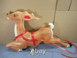 Vintage Empire 35 Santa Reindeer Blow Mold For Santa Sleigh Reindeer (A)