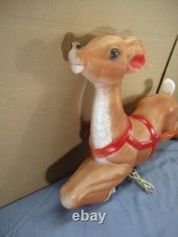 Vintage Empire 35 Santa Reindeer Blow Mold For Santa Sleigh Reindeer (A)