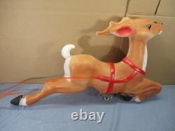 Vintage Empire 35 Santa Reindeer Blow Mold For Santa Sleigh Reindeer (A)