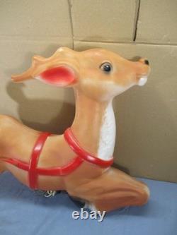 Vintage Empire 35 Santa Reindeer Blow Mold For Santa Sleigh Reindeer (A)