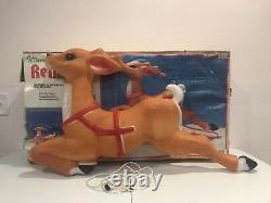 Vintage Empire 36 Giant Reindeer for Santa Sleigh Blow Mold Missing Bracket