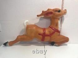 Vintage Empire 36 Giant Reindeer for Santa Sleigh Blow Mold Missing Bracket