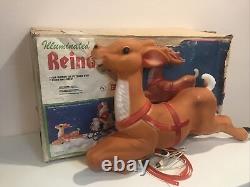 Vintage Empire 36 Giant Reindeer for Santa Sleigh Blow Mold Missing Bracket #2