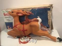 Vintage Empire 36 Giant Reindeer for Santa Sleigh Blow Mold Missing Bracket #2