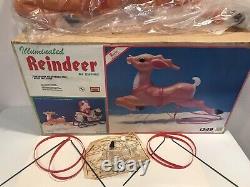 Vintage Empire 36 Giant Reindeer for Santa Sleigh Blow Mold New Never Used