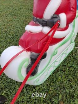 Vintage Empire Blow Mold 23 Santa Sleigh & One Reindeer Christmas