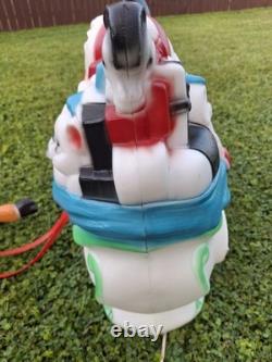 Vintage Empire Blow Mold 23 Santa Sleigh & One Reindeer Christmas