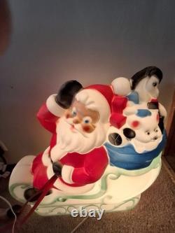 Vintage Empire Blow Mold 23 Santa Sleigh & One Reindeer Christmas