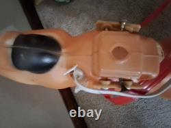 Vintage Empire Blow Mold 23 Santa Sleigh & One Reindeer Christmas